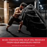 A muscular man in a gym flipping a heavy tire, showcasing strength training and intense workout in a modern fitness environment