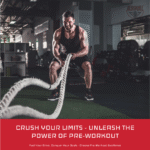 A muscular man in a gym, showcasing strength training and intense workout in a modern fitness environment