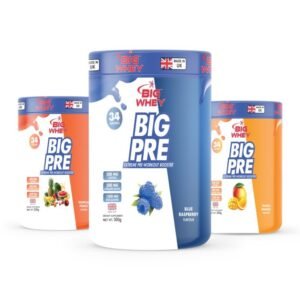 Big Whey Big Pre pre-workout supplement, different flavours